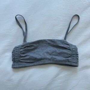 Gray Spaghetti Strap Bralette Tank Top